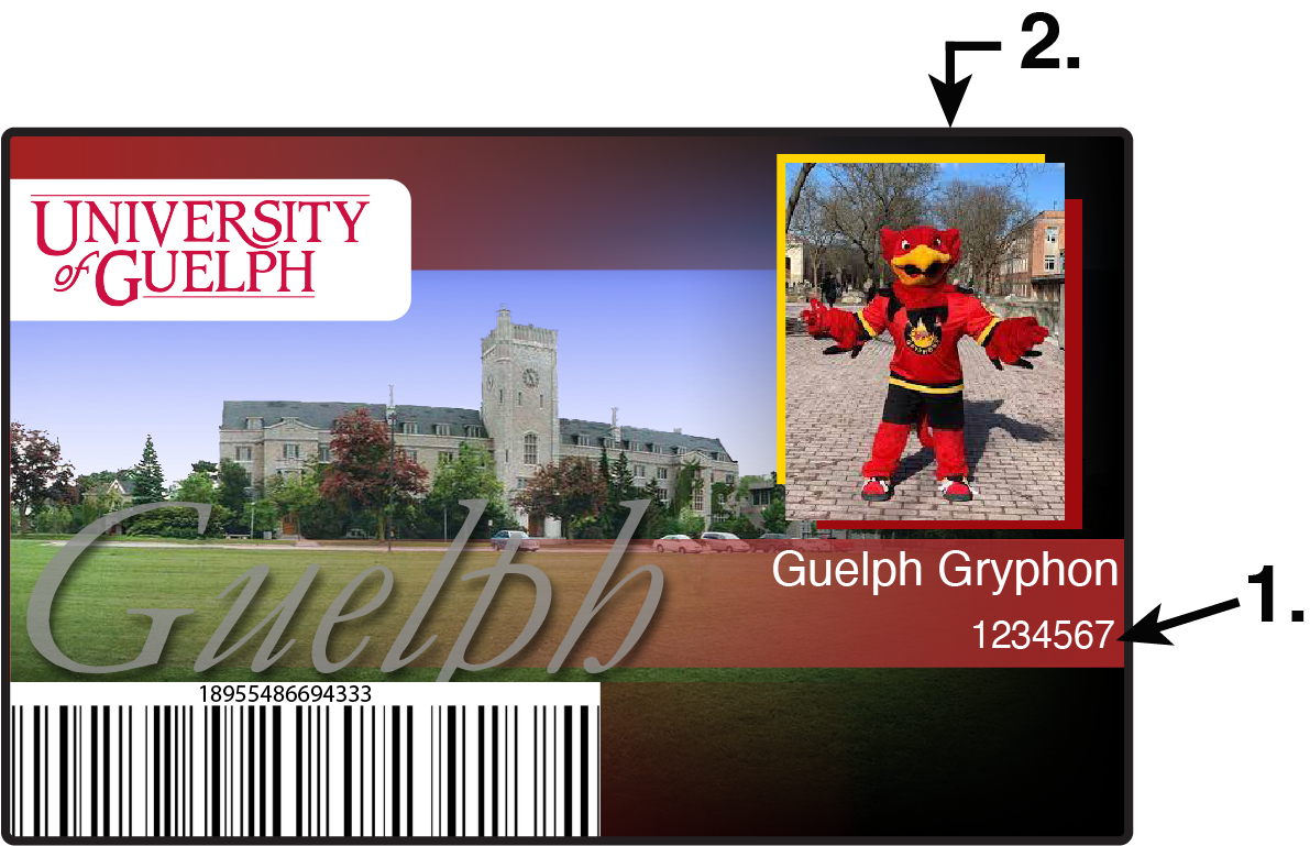 Guelph Campus Card sample